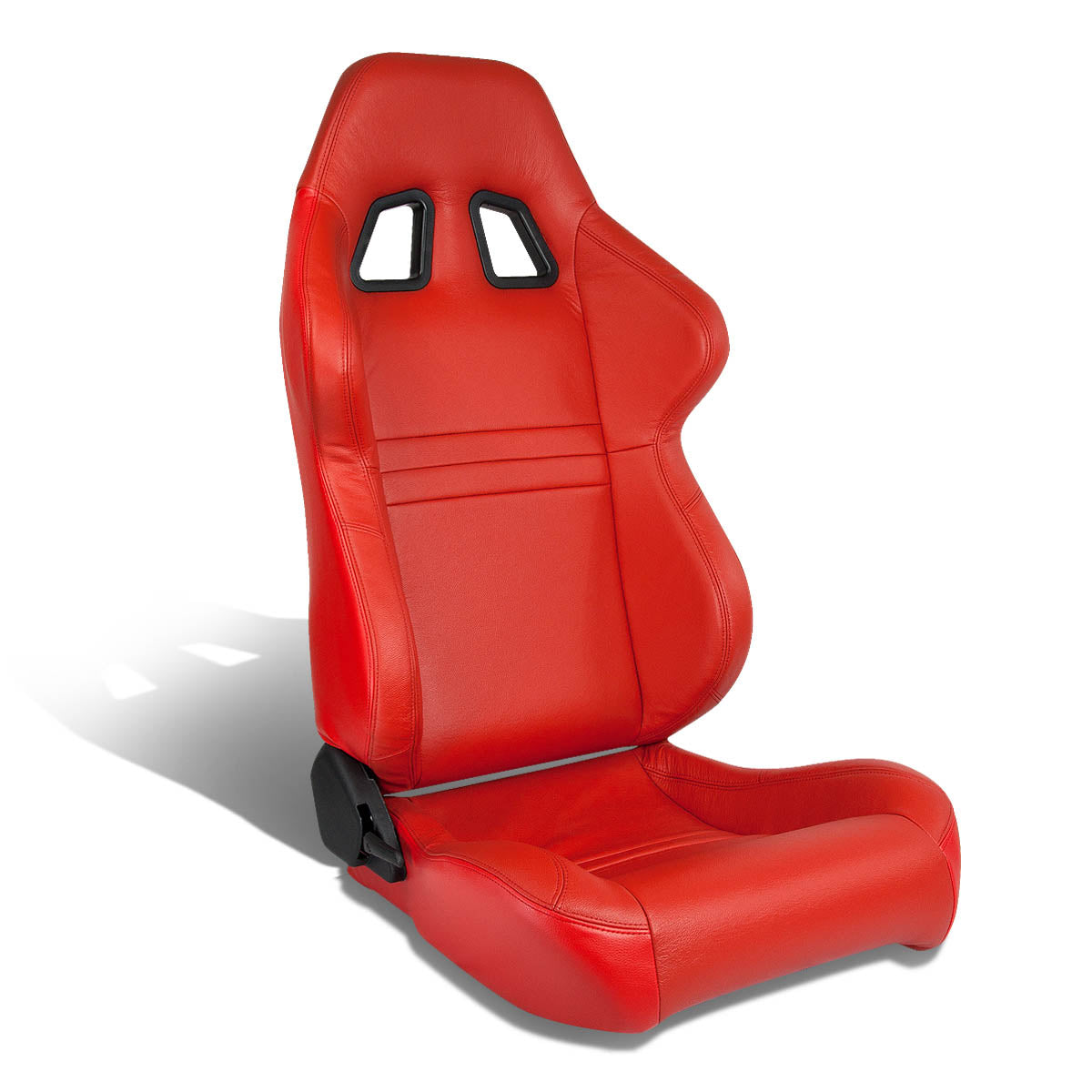 Left / Driver Side Reclinable Real Leather Racing Seat w/Universal Slider