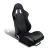 Left / Driver Side Reclinable Suede Leather Racing Seat w/Universal Slider