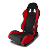 Reclinable Fabric Cloth+Leather Racing Seat