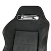 Left / Driver Side Type-R Reclinable Suede Leather Racing Seat w/Universal Slider