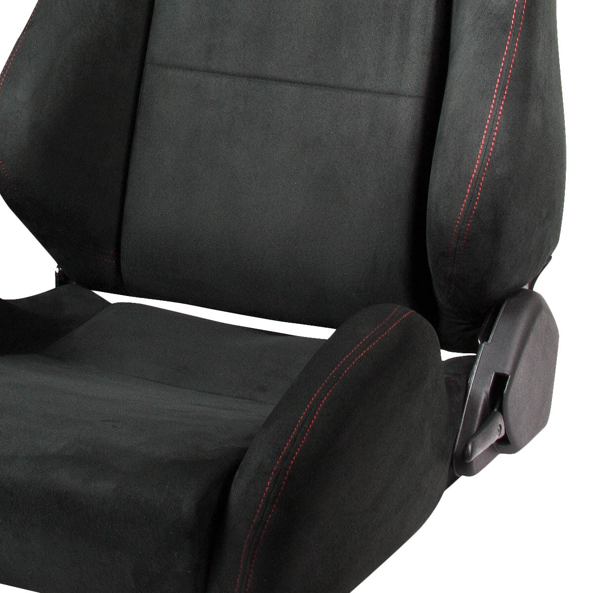 Left / Driver Side Type-R Reclinable Suede Leather Racing Seat w/Universal Slider