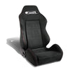 Left / Driver Side Type-R Reclinable Suede Leather Racing Seat w/Universal Slider