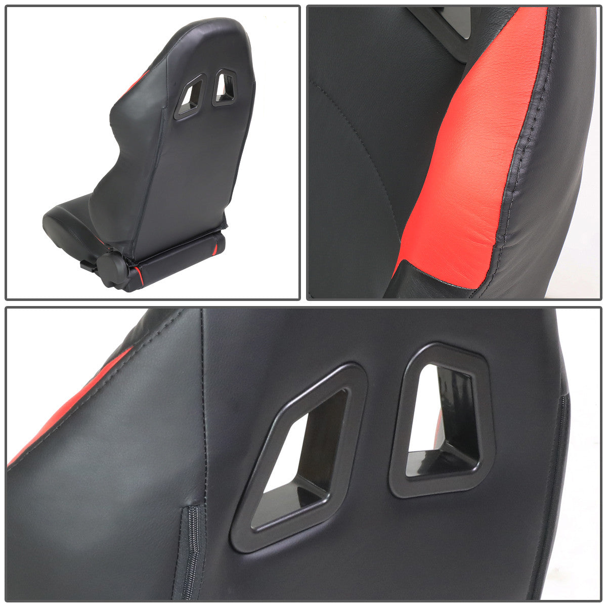 D-Motoring - Racing Seat - Reclinable - Glossy Sport Style - PVC Leather - Left - 6