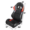 Left / Driver Side Reclinable PVC Leather Racing Seat