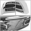 10-18 Ram 2500 3500 Truck Front Grille w/Frame - Badgeless Big Horn Style - Chrome