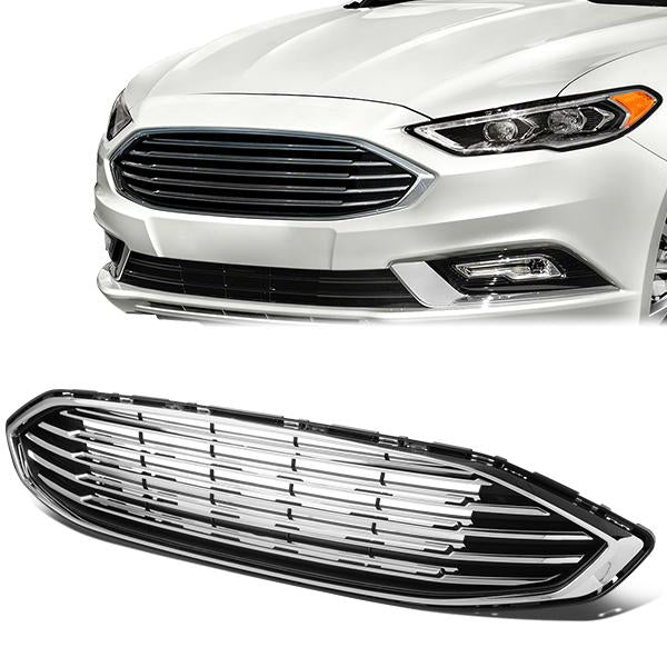 17-18 Ford Fusion Front Bumper Upper Grille w/Chrome Trim