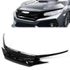 16-18 Honda Civic Coupe Sedan /-21 Si Hatchback Type R OE Style Front Grille - Gloss Mesh