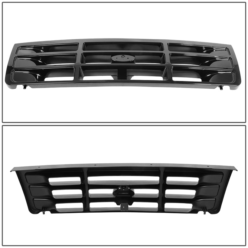 92-97 Ford F150 / F250 / F350 Front Bumper Grille - Black