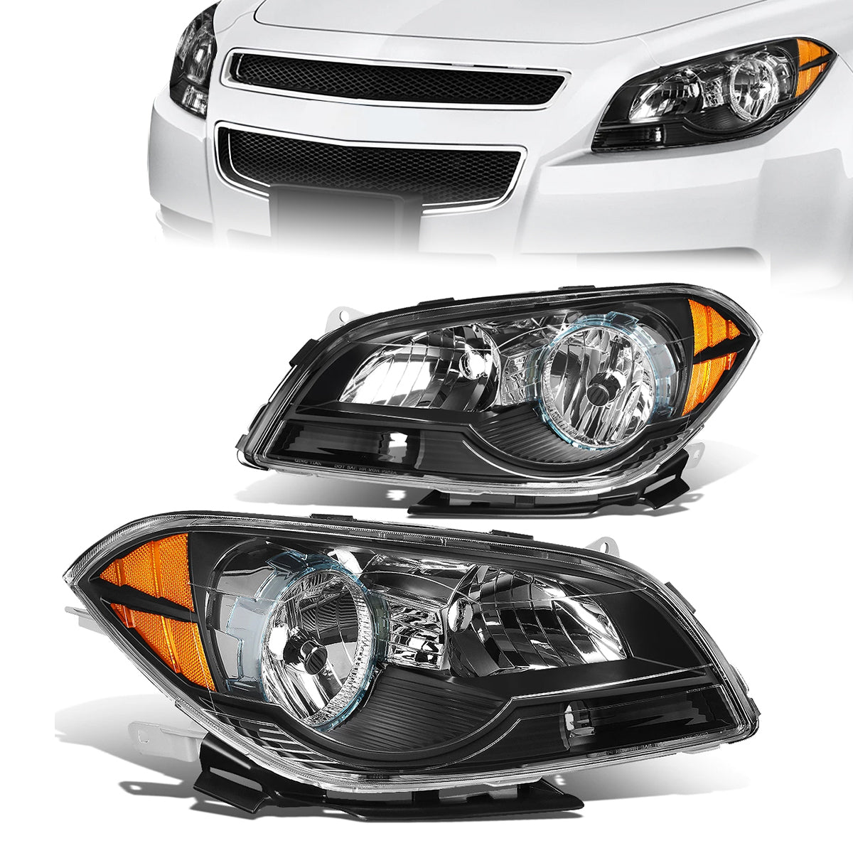 Factory Style Headlights <br>08-12 Chevy Malibu