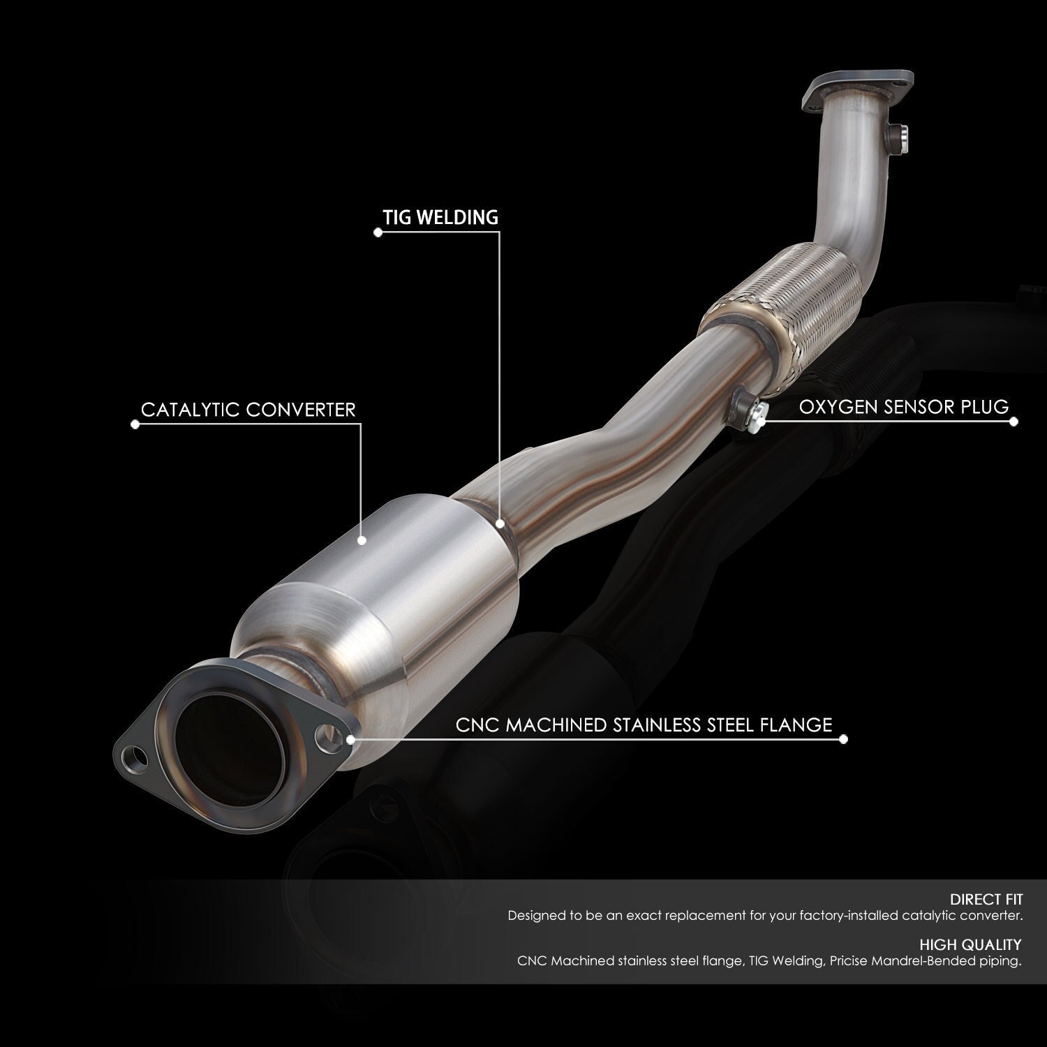 Factory Replacement Catalytic Converter <BR>02-06 Toyota Camry, 04-06 Solara 2.4L